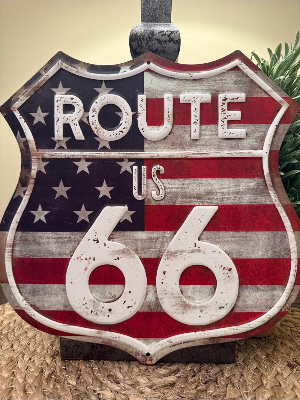 Patriotic Route 66 Wall Sign 🇺🇸